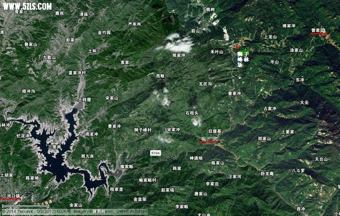 图64   麻城三河口-张广河-狮子峰林场卫星图.jpg