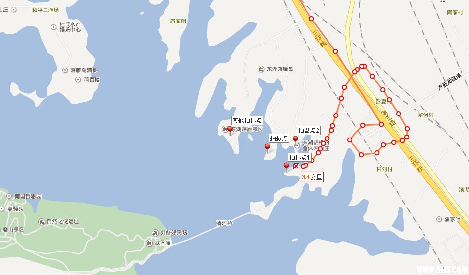 拍摄地点指针