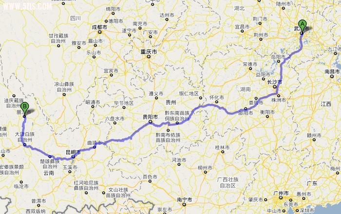 武汉 - 丽江自驾车路线图.jpg