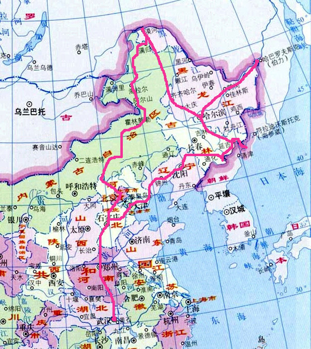 内蒙、东北自助游线路图.jpg