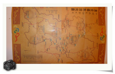 龚师傅家贴的康定周边路图，很