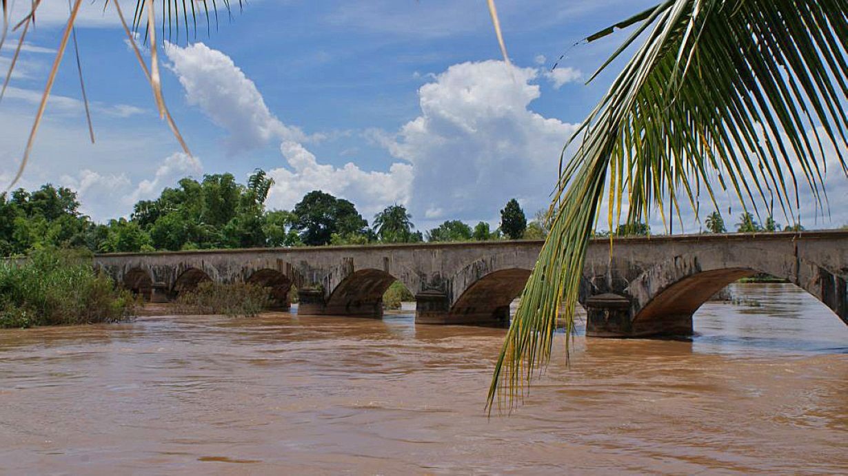 老挝沙湾拿吉四千美岛老法国铁路桥（Old French Railway Bridge